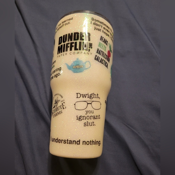 The Office Dunder Mifflin 30oz Tumbler Sparkly Show Quote Fan Favorite Quotes - Picture 3 of 6
